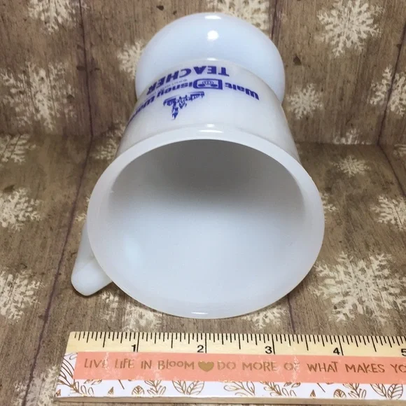 Vintage Walt Disney World Milk Glass Teacher Mug - Picture 10 of 12